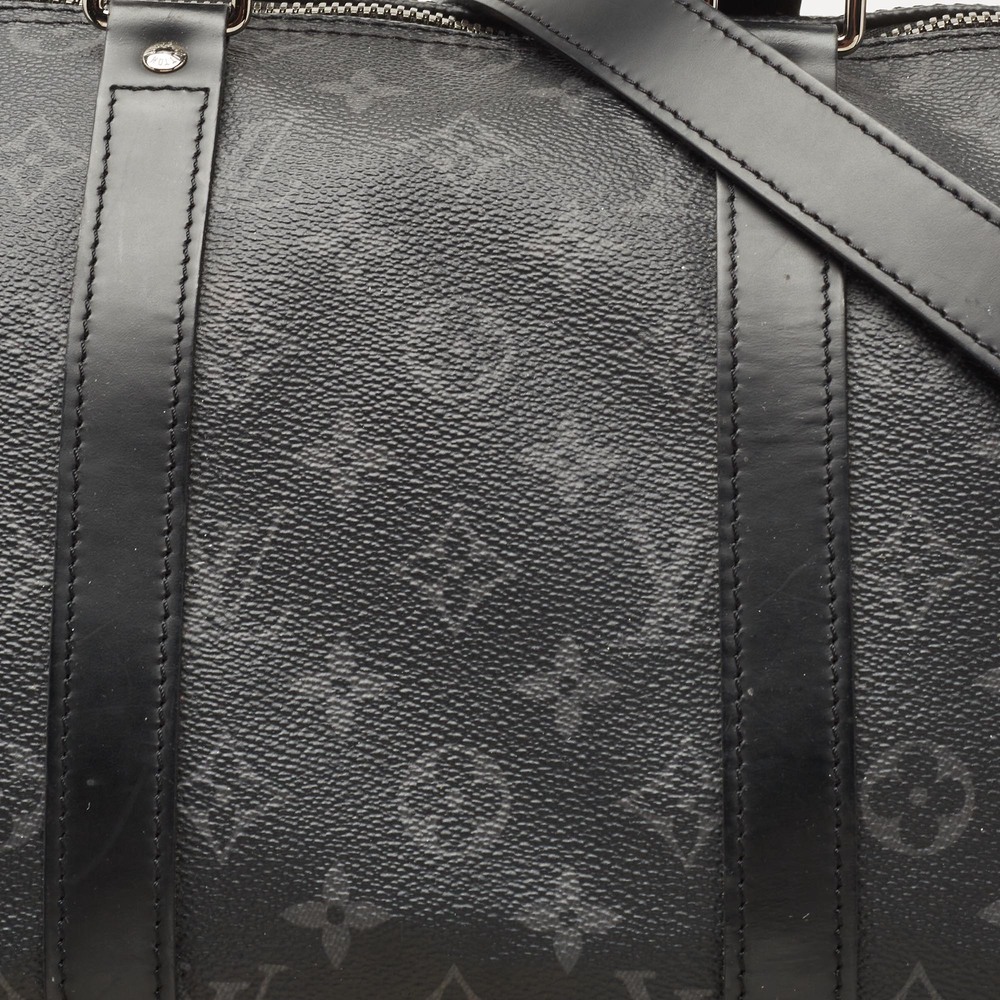 LOUIS VUITTON Monogram Eclipse Canvas Keepall Bandoulire 45 - Picture 5 of 8